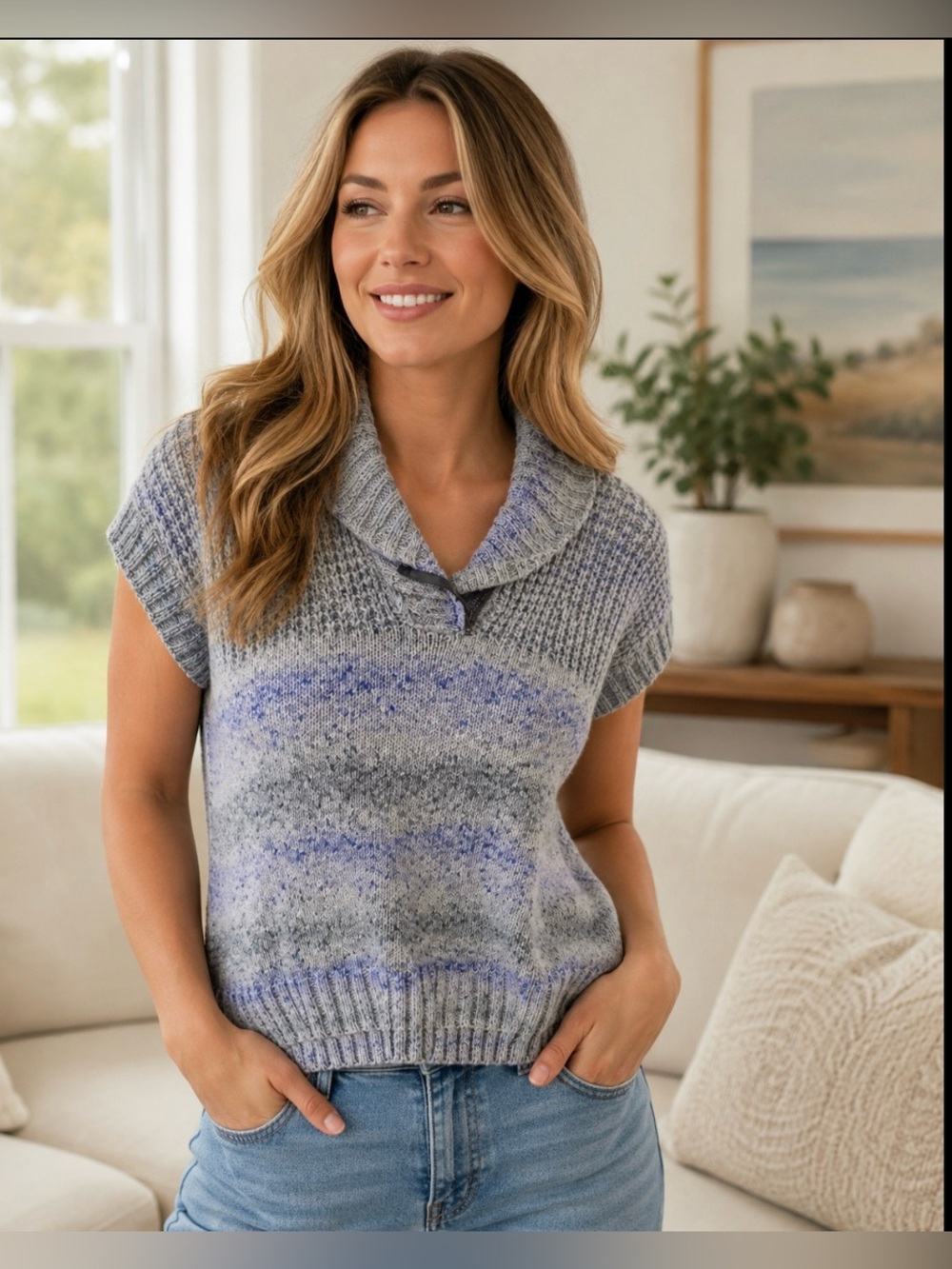Ruff Hewn Short Sleeve Sweater Tunic NWT Size L Wool Blend